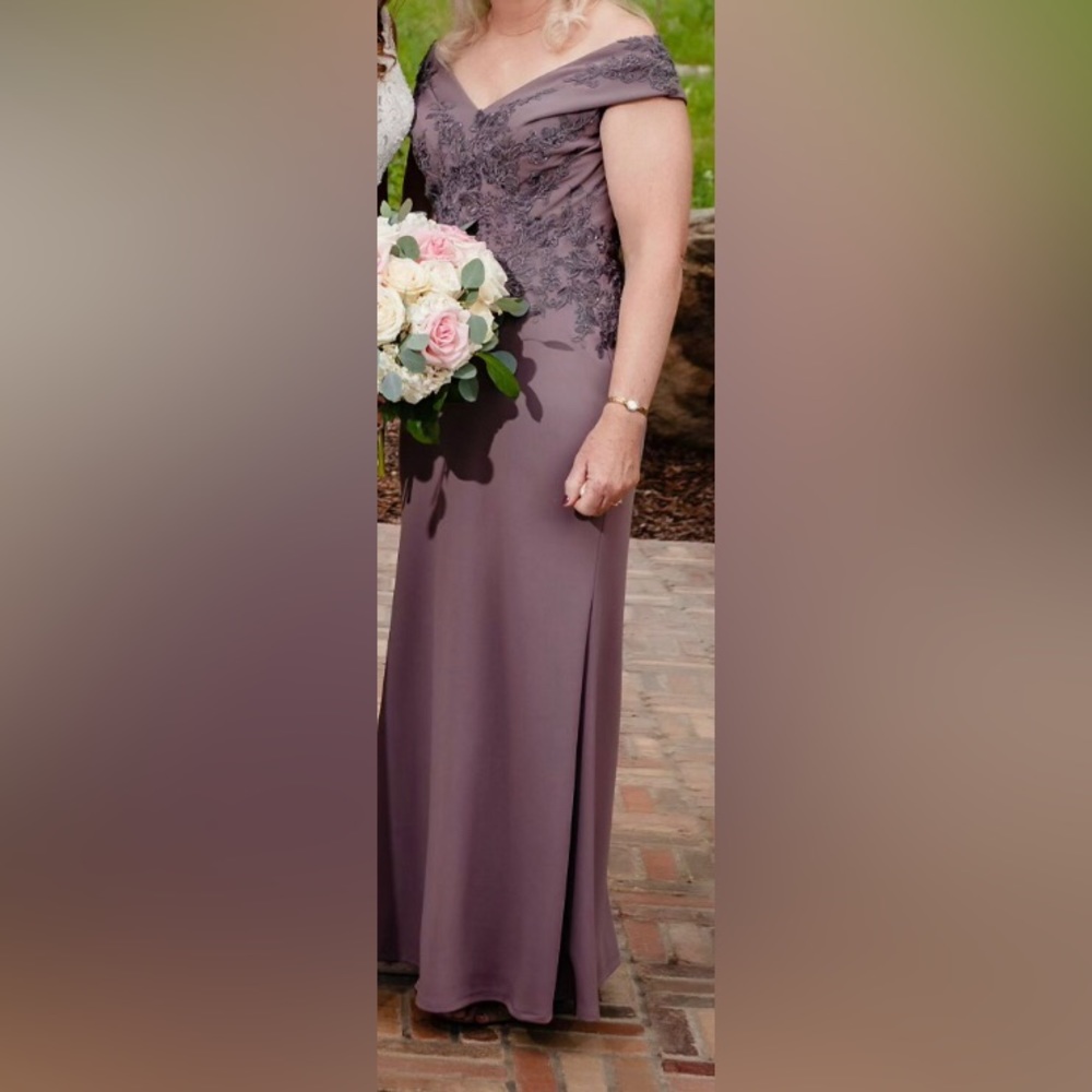 Jade Couture Mother of the Bride off the shoulder dress- Size 10